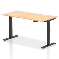 Dynamic Air 1600 x 800mm Height Adjustable Desk Maple Top Black Leg HA01199 DD