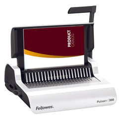 Fellowes Pulsar Manual Comb Binding Machine White/Grey 5627601
