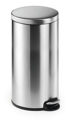 Durable Pedal Bin Stainless Steel 30 Litre Round Silver - 340323 DD