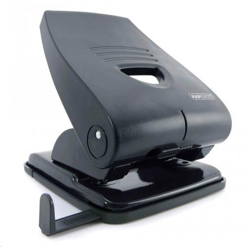 Rapesco 835-P Germ Savvy 2 Hole Punch Metal 40 Sheet Black - PF835PB2