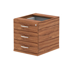 Dynamic Impulse 3 Drawer Fixed Pedestal Walnut I001644 DD