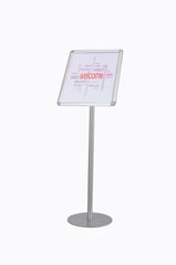 Twinco Agenda Literature Display Snap Frame Floor Standing A3 Silver - TW51768 DD