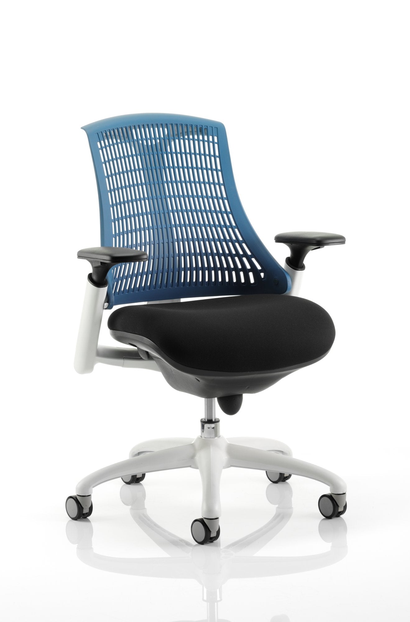 Flex Chair White Frame Blue Back KC0060 DD