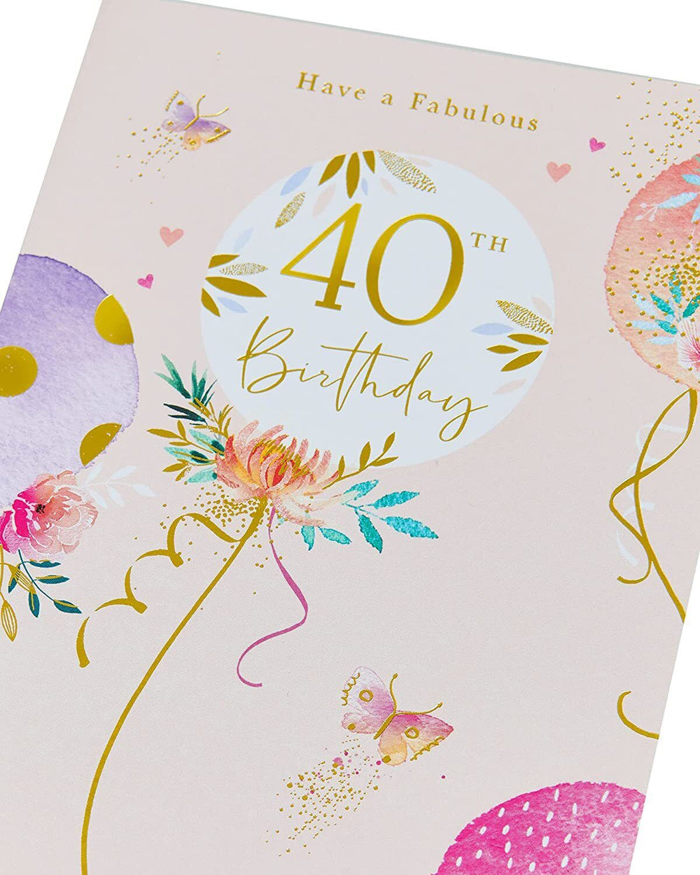 Happy 40th Birthday Card - Have a Fabulous 40th Birthday Card - Birthday Card for her - Balloon Design Birthday Card, 736383-0-1, Multi
