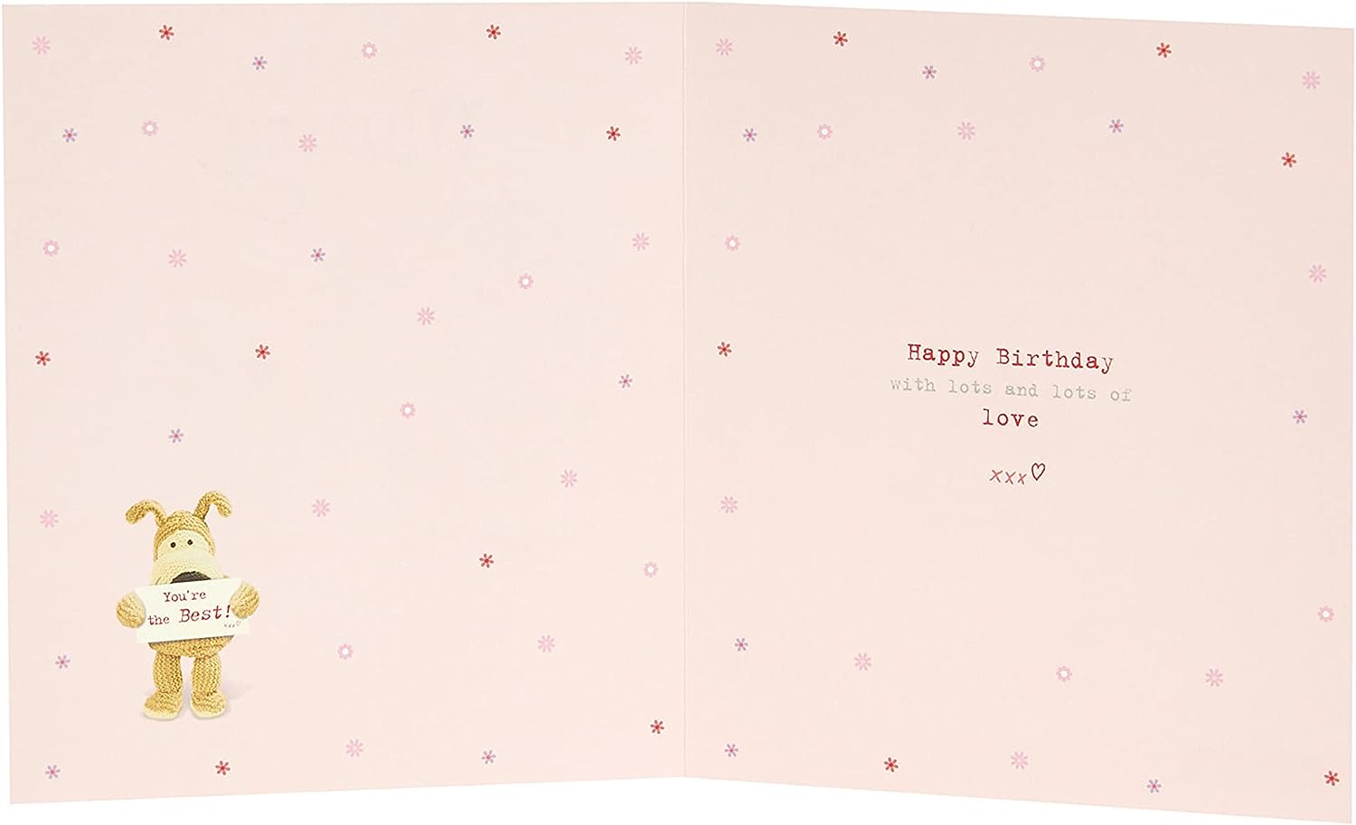 Boofle Birthday Card For Mummy With Envelope - Sweet Design And Big World Globe