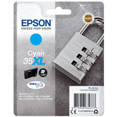 Epson 35XL Padlock Cyan High Yield Ink Cartridge 20ml - C13T35924010