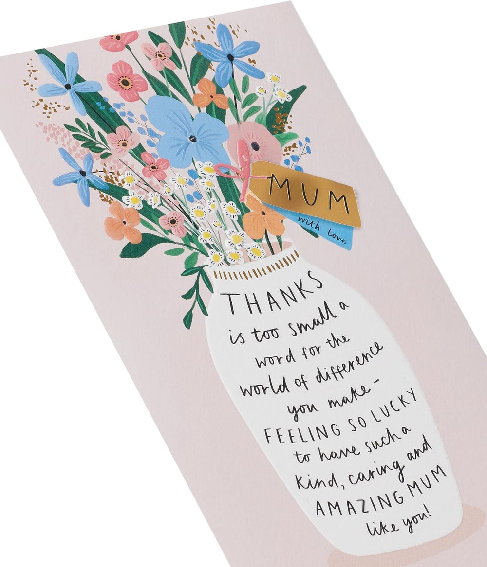 Flower Vase Design Mum Birthday Card