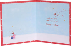Christmas Greeting Card from the Grandchildren with Cute Polar Bears and Festive Tree Design