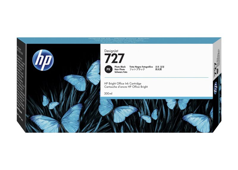 HP F9J79A No 727 Phot Black Ink 300 Ml