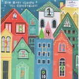 12 Door Advent Calendar Christmas Greeting Card with Festive Countdown Design