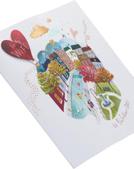 UK Greetings Valentine's Day Card For Wife - Cute Couple Scene Design