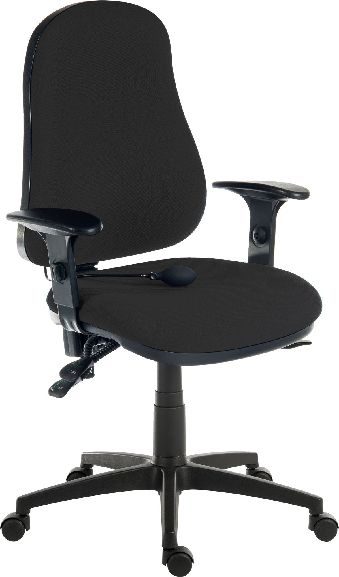 Ergo Comfort Air High Back Fabric Ergonomic Operator Office Chair with Arms Black - 9500AIRBLACK/0270 DD