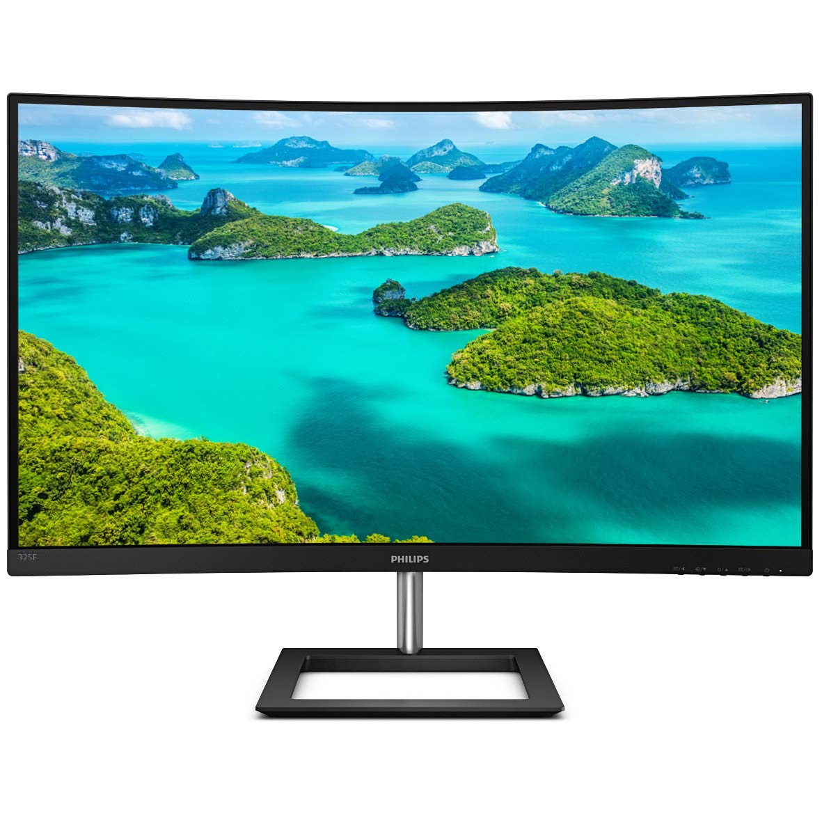 Philips E Line 325E1C 31.5 Inch 2560 x 1440 Pixels Quad HD VA Panel HDMI VGA DisplayPort Monitor