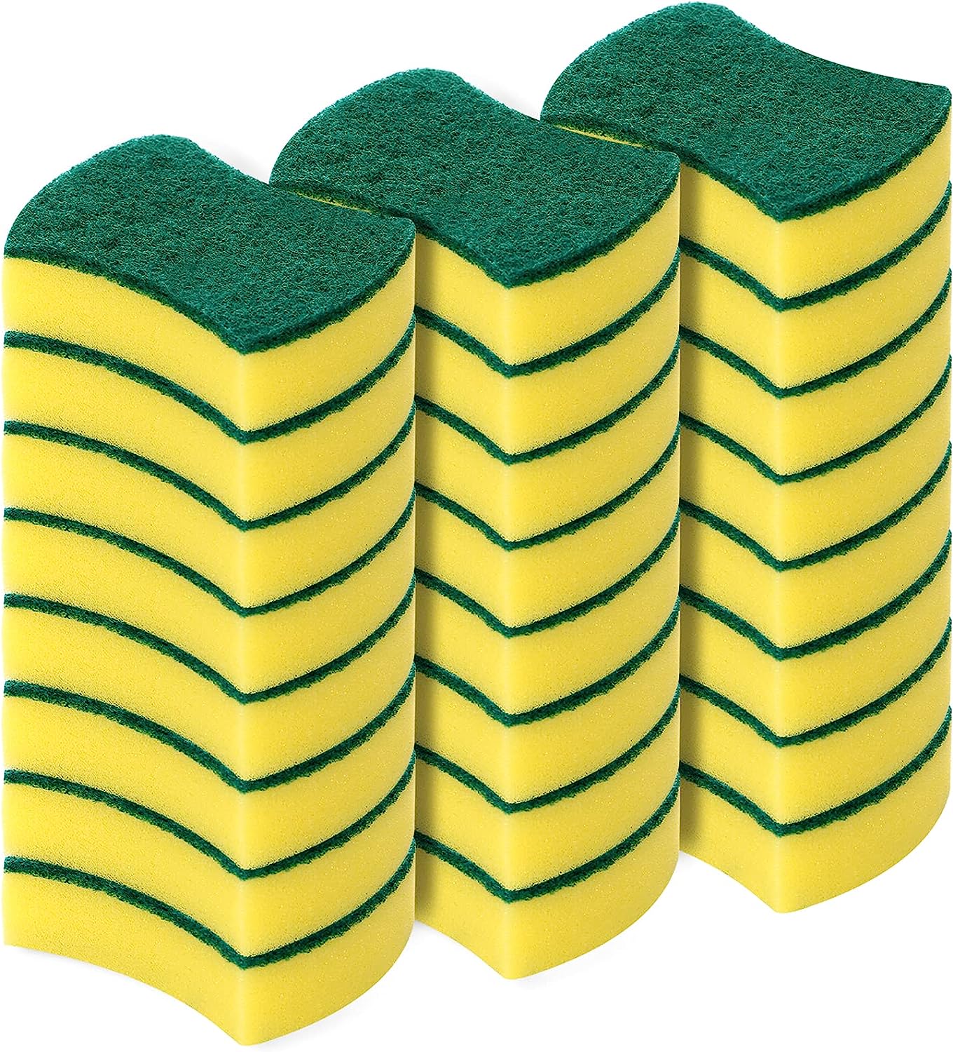 ValueX Foamback Sponge Scourer Green/Yellow (Pack 10)