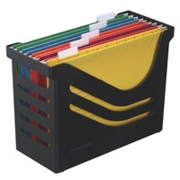 Jalema Resolution Suspension File Box Black and 5 A4 Suspension Files - J26580BLK