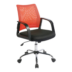 Nautilus Designs Calypso Medium Mesh Back Task Operator Office Chair With Fixed Arms Orange - BCM/F1204/OG DD