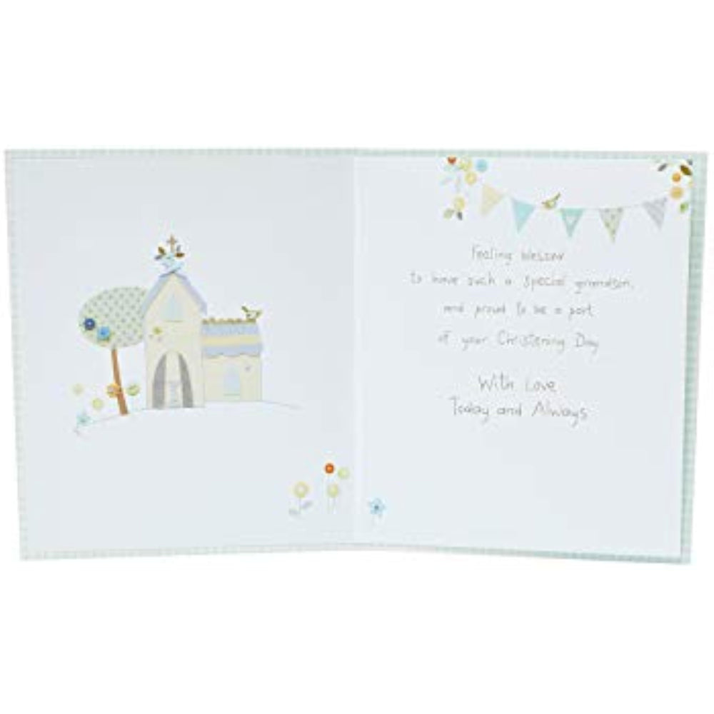 For Grandson On Your Christening Day Card