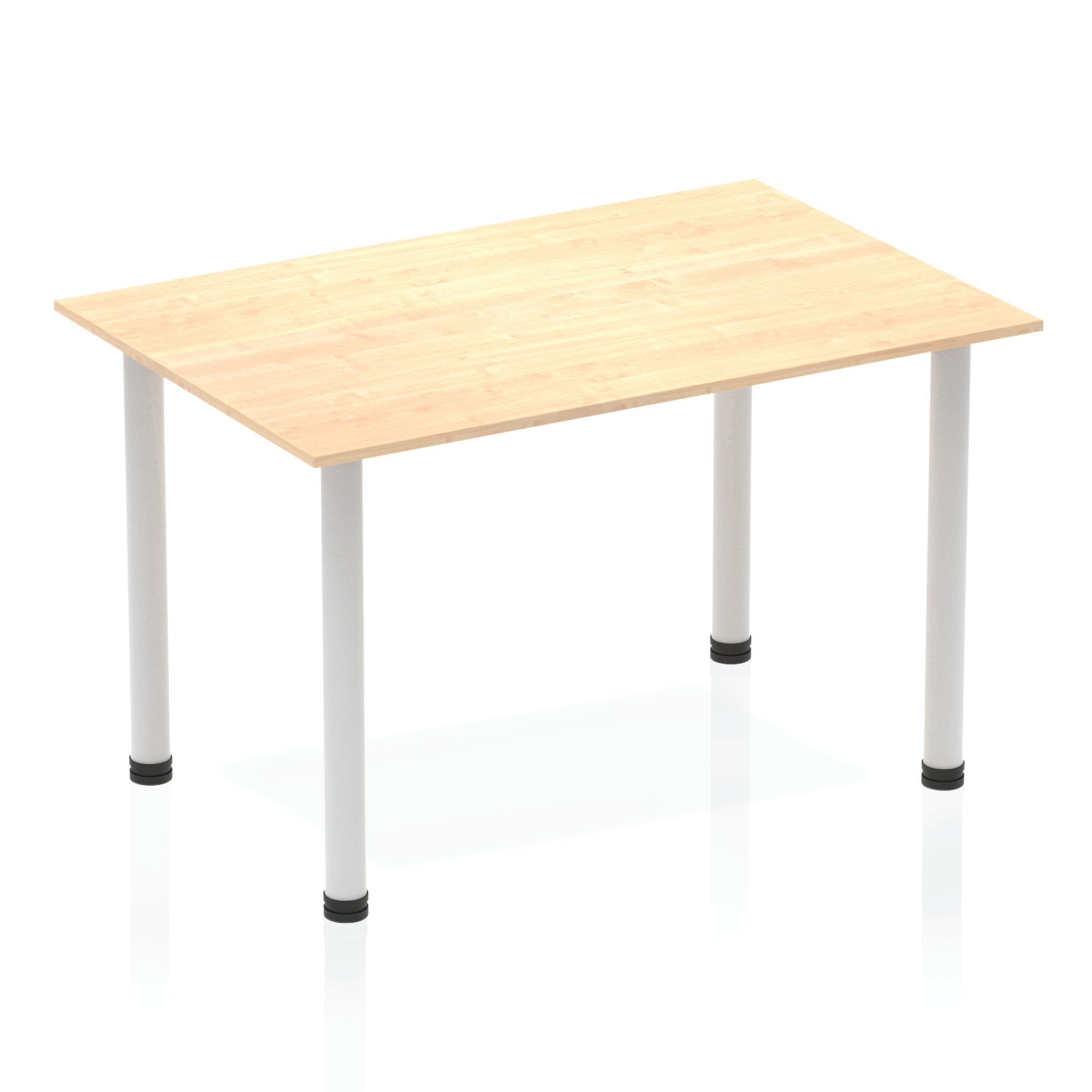 Dynamic Impulse 1200mm Straight Table Maple Top Silver Post Leg BF00190 DD