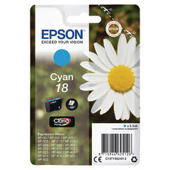 Epson 18 Daisy Cyan Standard Capacity Ink Cartridge 3ml - C13T18024012