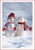 UK Greetings Mammy and Daddy Christmas Card - for You, Mammy an Daddy - Snowmen
