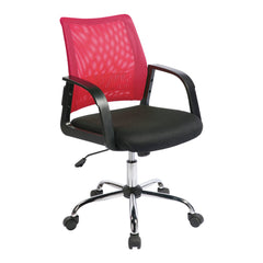 Nautilus Designs Calypso Medium Mesh Back Task Operator Office Chair With Fixed Arms Raspberry - BCM/F1204/RB DD