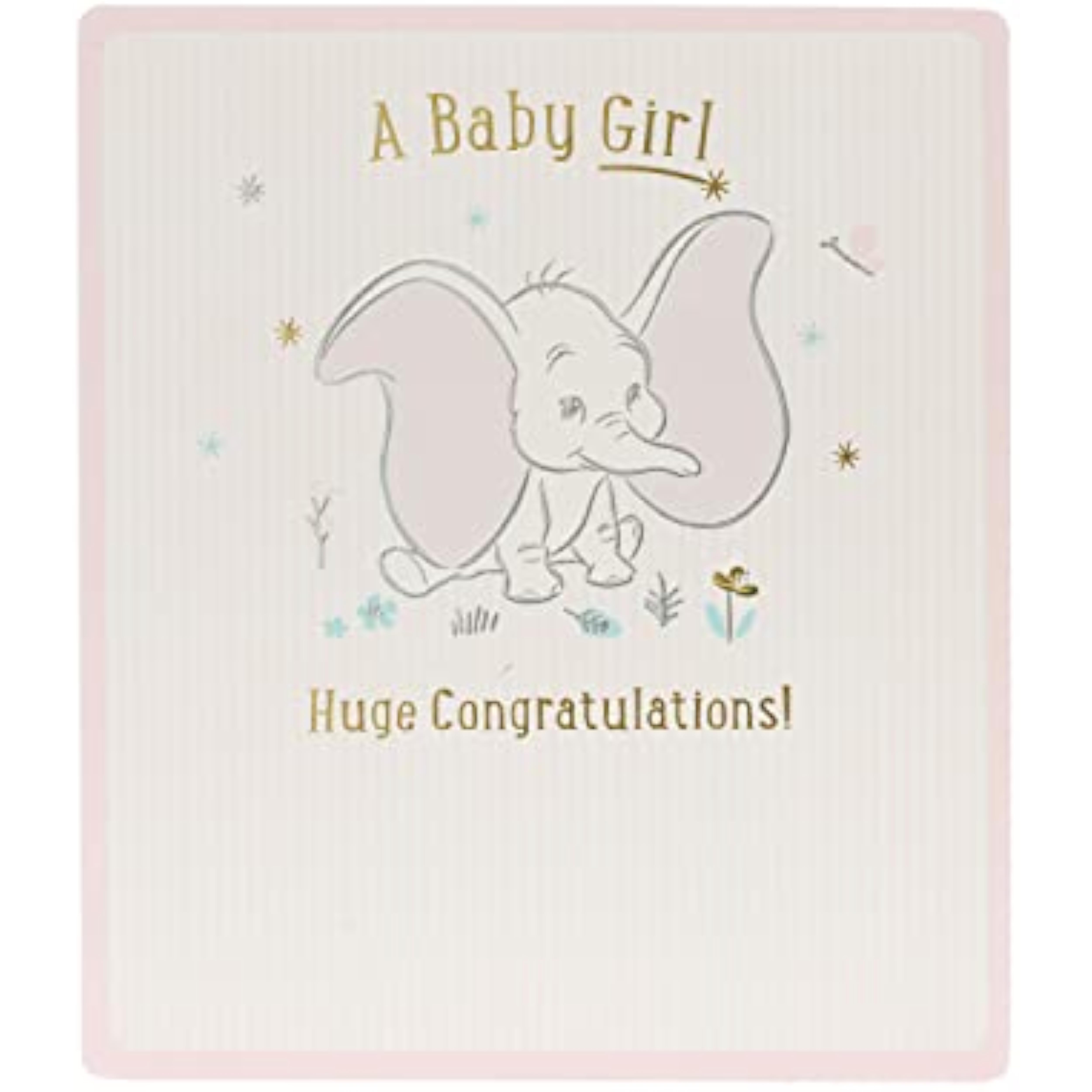 Disney Dumbo Baby Girl Congratulations Card