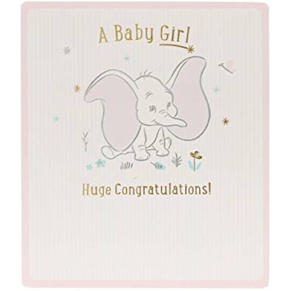 Disney Dumbo Baby Girl Congratulations Card