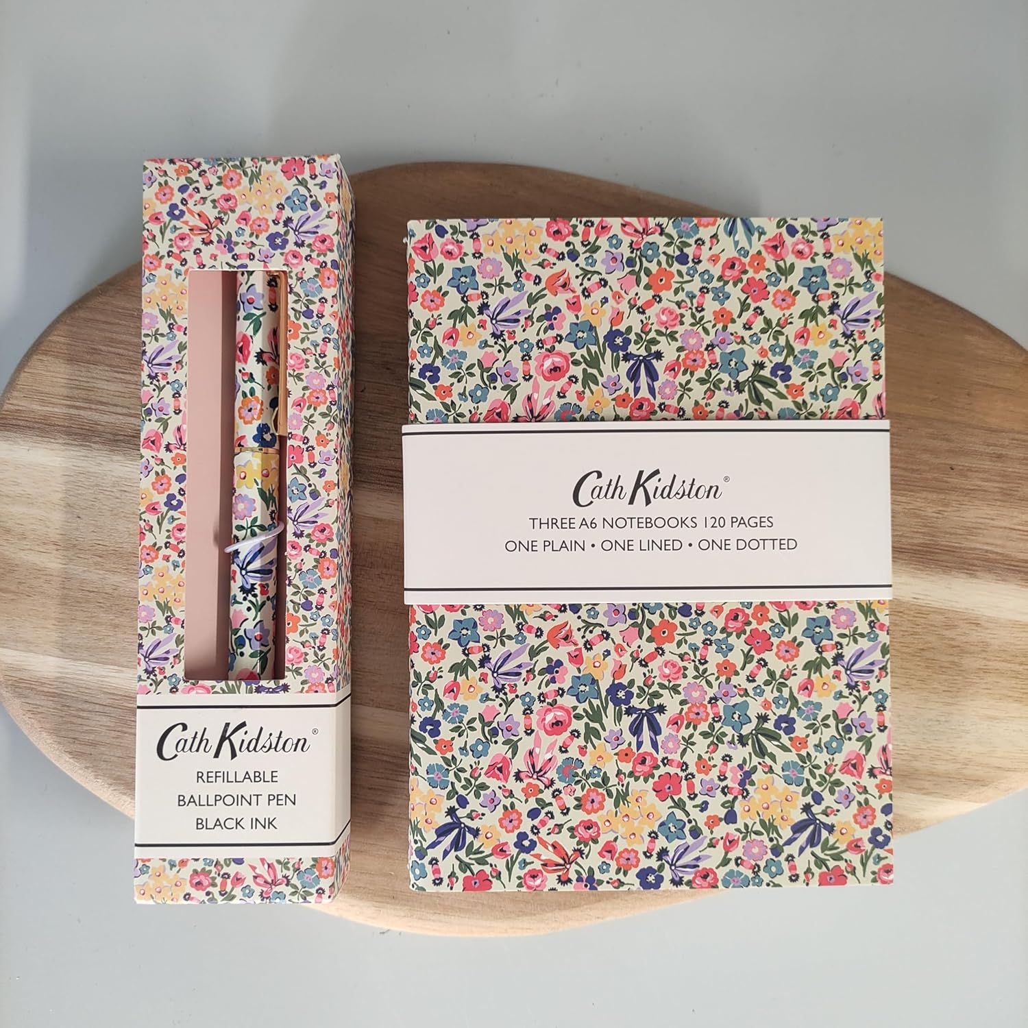 The Great British Card Company Cath Kidston 3 Pack Notebooks - Mixed Floral Print