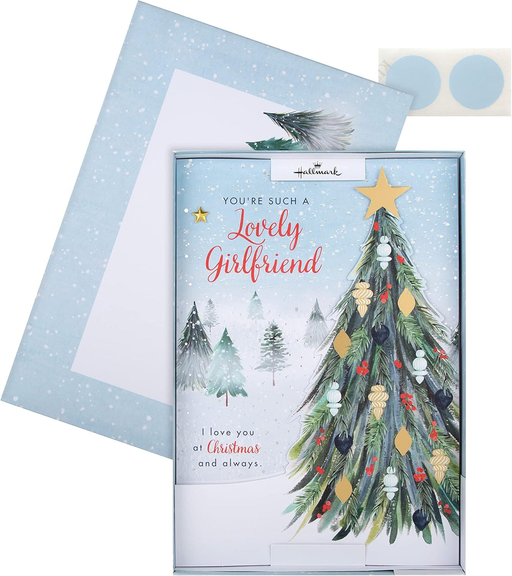 Girlfriend Open Christmas Card – Heartfelt Festive Greeting