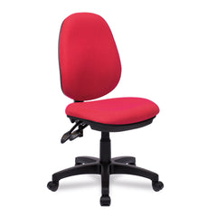 Nautilus Designs Java 200 Medium Back Twin Lever Fabric Operator Office Chair Without Arms Red - BCF/P505/RD DD