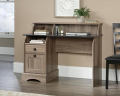 Farmhouse Style Home Office Desk Salt Oak with Rosso Slate Finish - 5422811