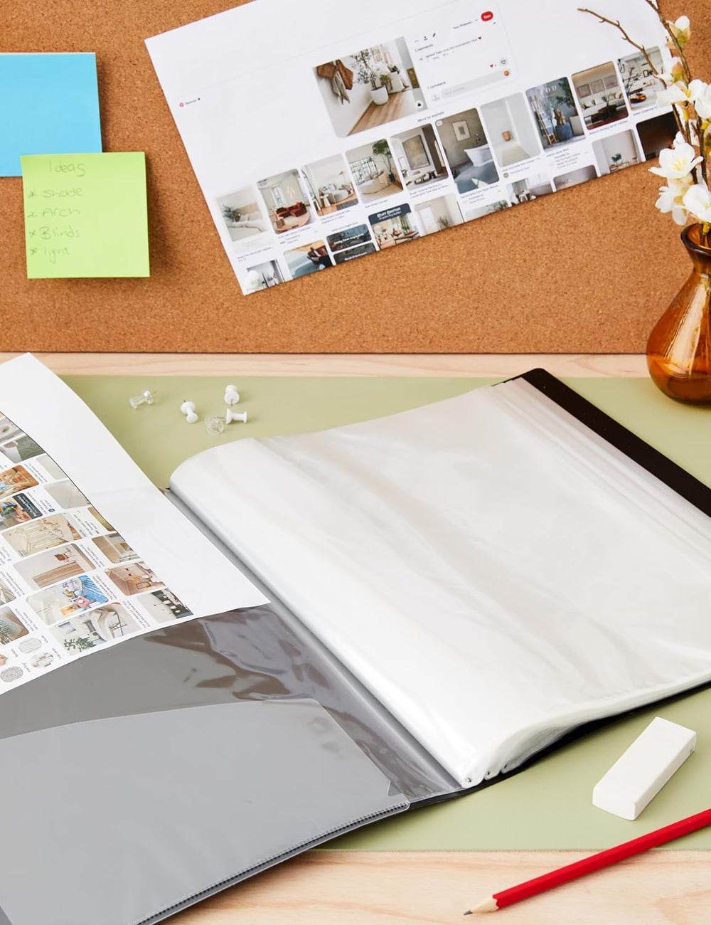 Eco-Eco Stationery A4 black presentation display book with 60 pockets, eco-friendly, durable, made from 50% recycled materials.