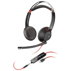 HP Poly Blackwire C5220 USB-C Wired Headset + Inline Cable