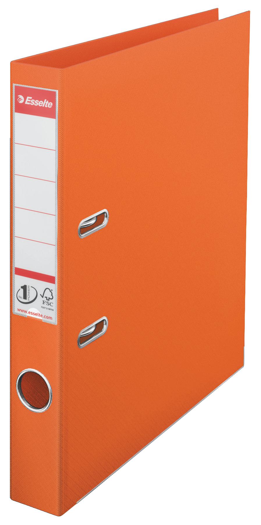 Esselte Lever Arch File No.1 Polypropylene A4 50mm Orange (Pack 10) - 811440