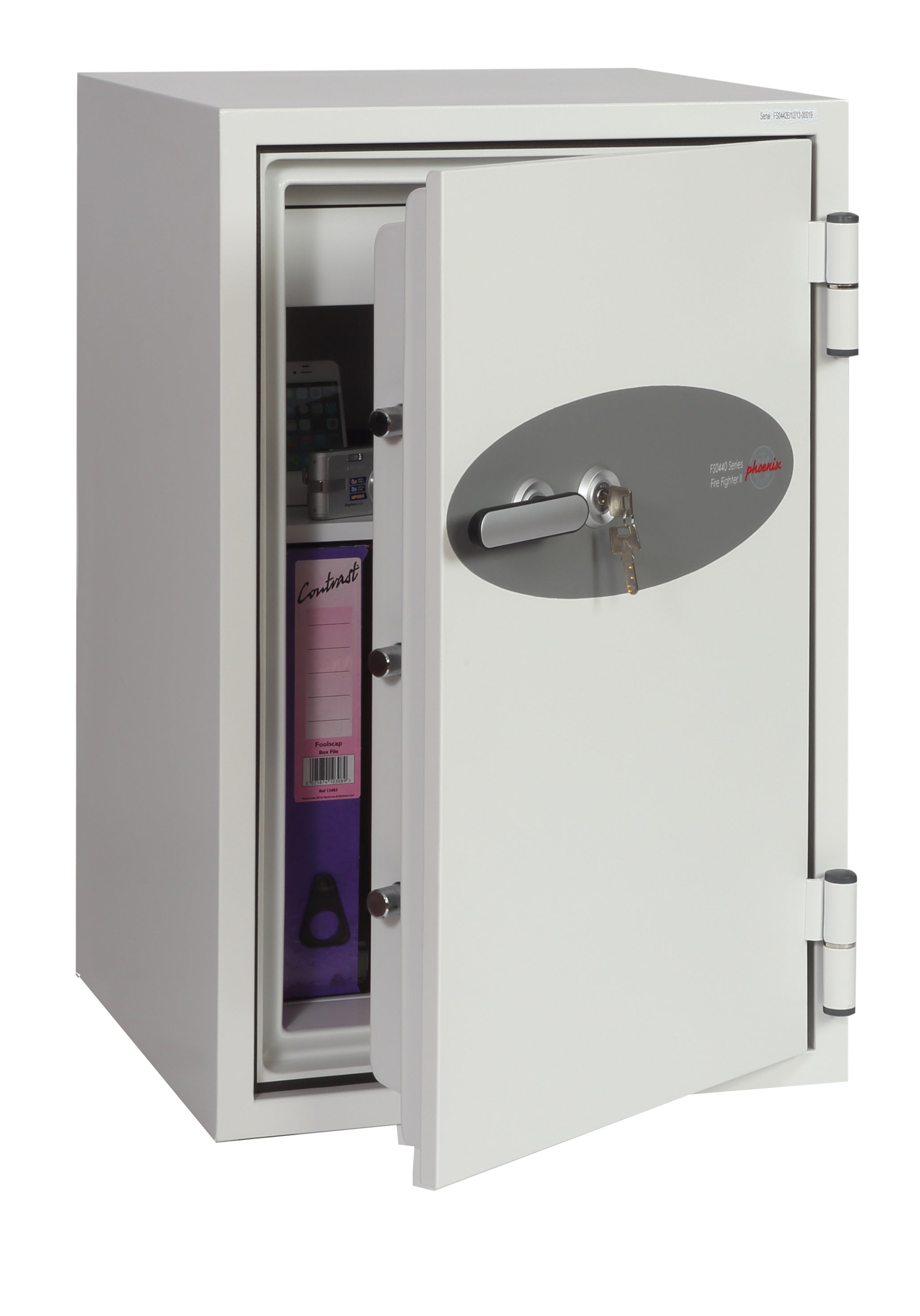 Phoenix Fire Fighter Size 2 Fire Safe Key Lock White FS0442K DD