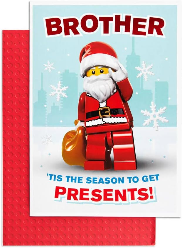 Brother Christmas Greeting Card with Festive Seasonal Design and Heartfelt Wishes