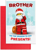 Brother Christmas Greeting Card with Festive Seasonal Design and Heartfelt Wishes
