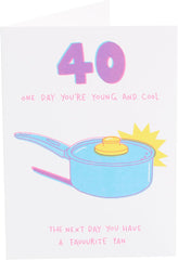 UK Greetings 40th Birthday Card for Her/Friend - Favourite Pan Design