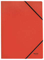 Leitz Recycle Card Folder With Elastic Band Closure A4 Red 39080025