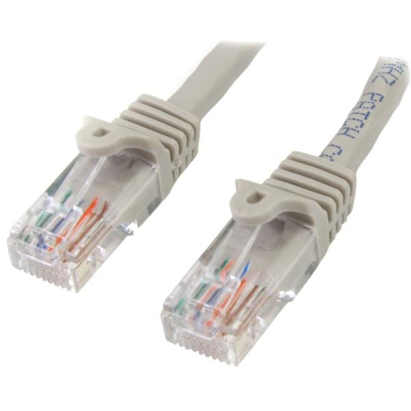 StarTech.com 2m Grey Cat5e Snagless RJ45 UTP Patch