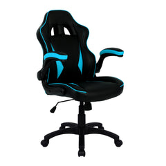 Nautilus Designs Predator Ergonomic Gaming Style Office Chair with Folding Arms and Integral Headrest & Lumbar Support Black/Blue - BCP/H600/BK/BL DD