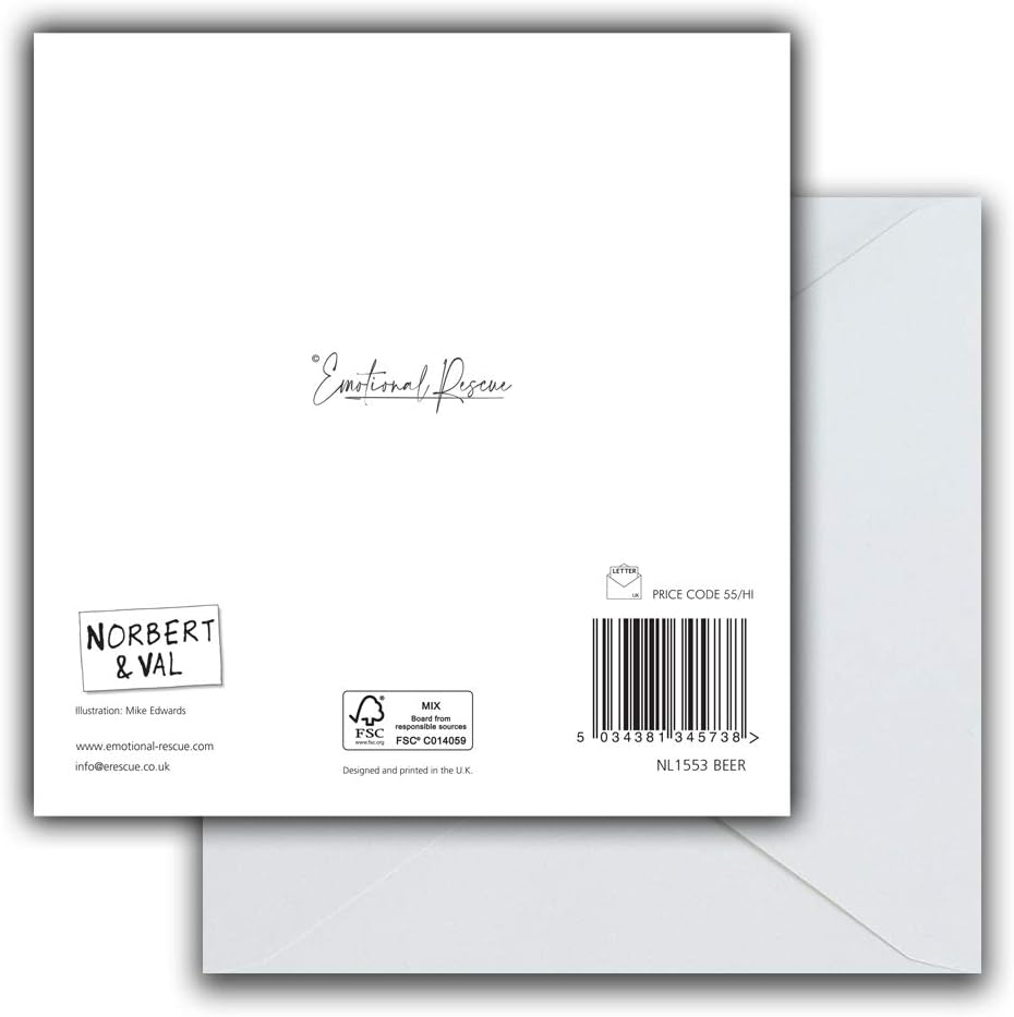 Funny birthday card for him by Emotional Rescue, featuring humorous innuendo and rude joke design for male birthdays.
