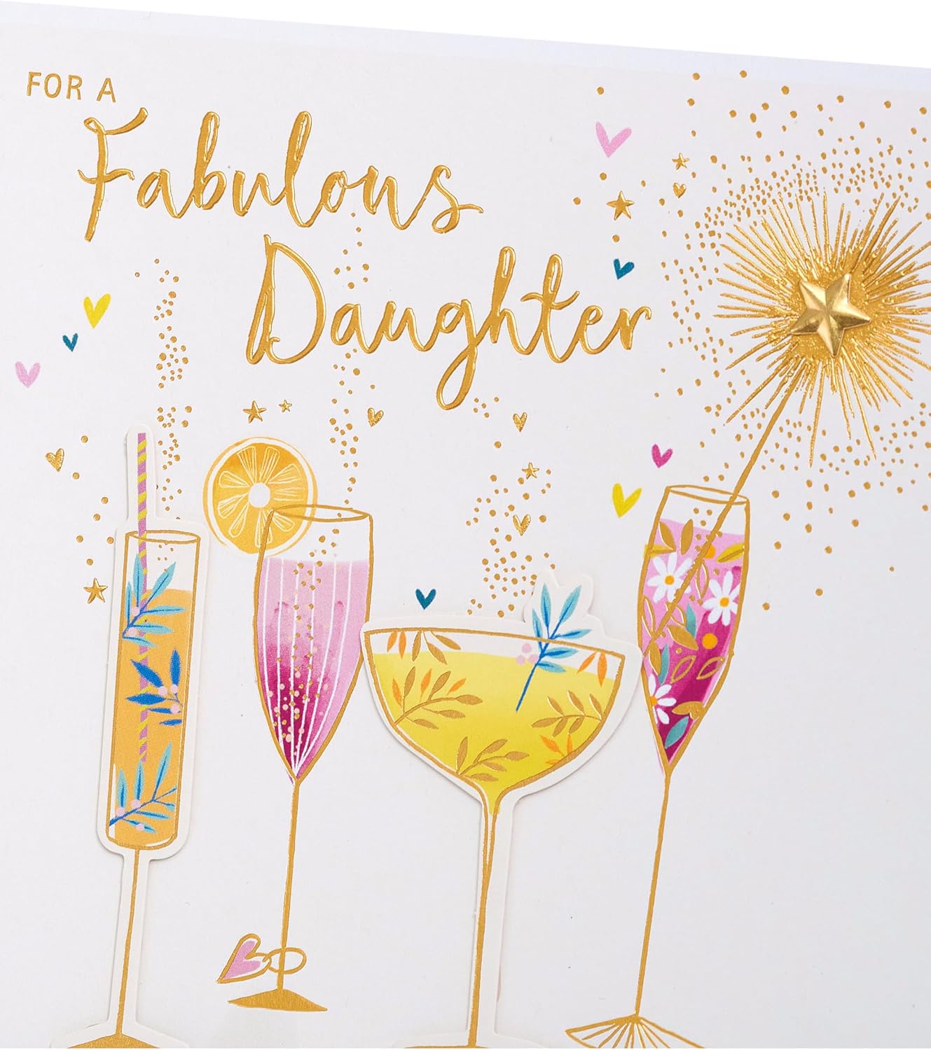 UK Greetings Birthday Card for Daughter Fabulous Cocktails Design