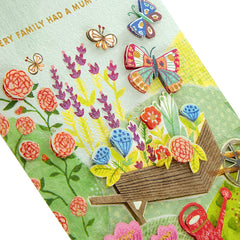 3D Effect Colorful Garden Design Mother's Day Card