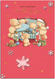 Christmas Greeting Card for All of You with Festive Forever Friends Bear Design