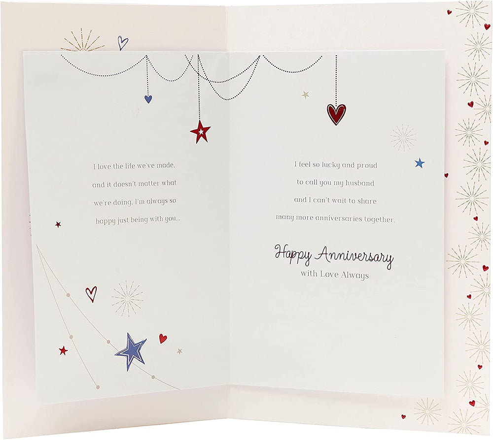 Romantic Husband Anniversary Card with Lovely Verse Our Life Together