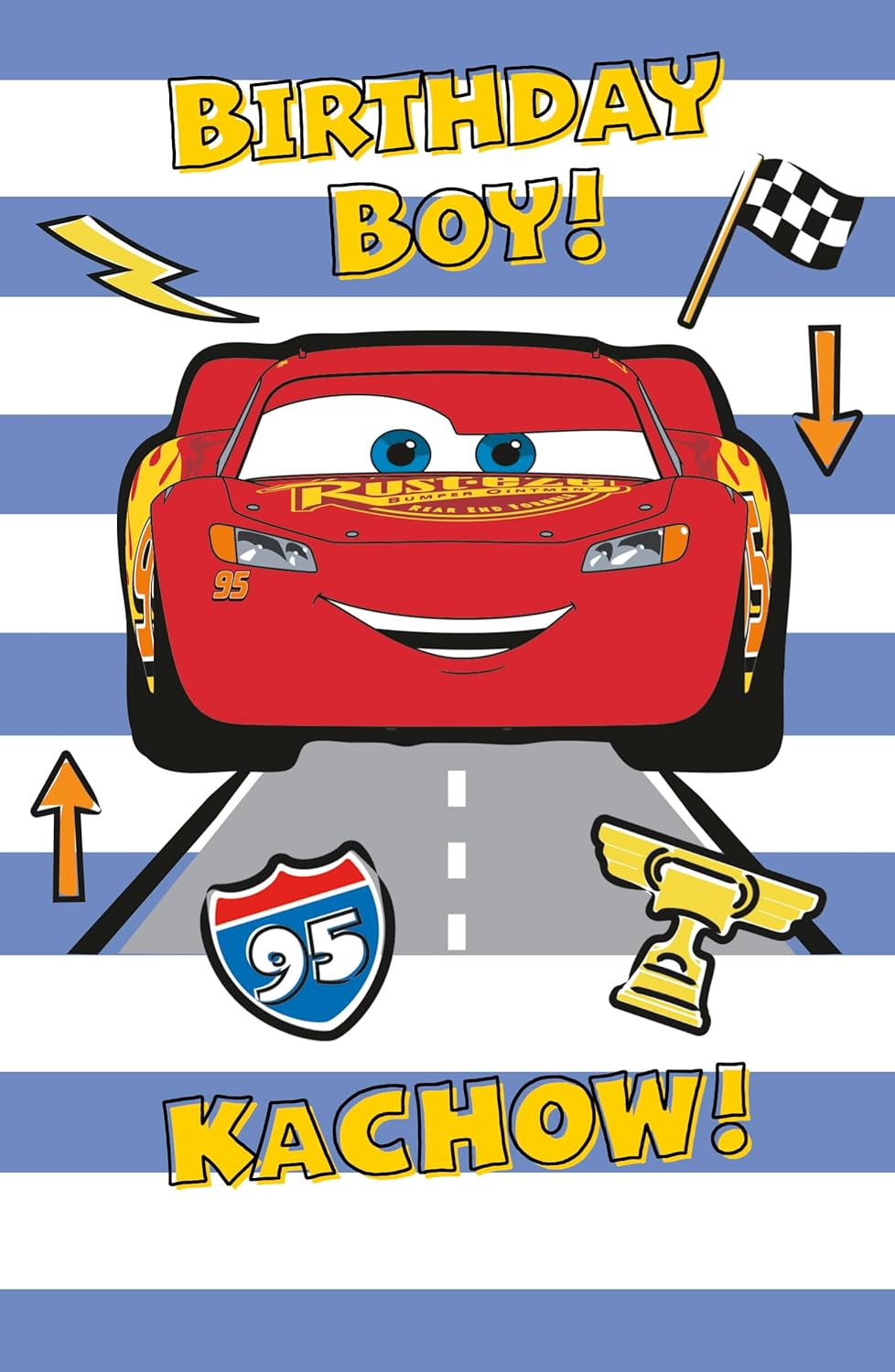 Disney Lightning Mcqueen Birthday Greetings Card for Boys