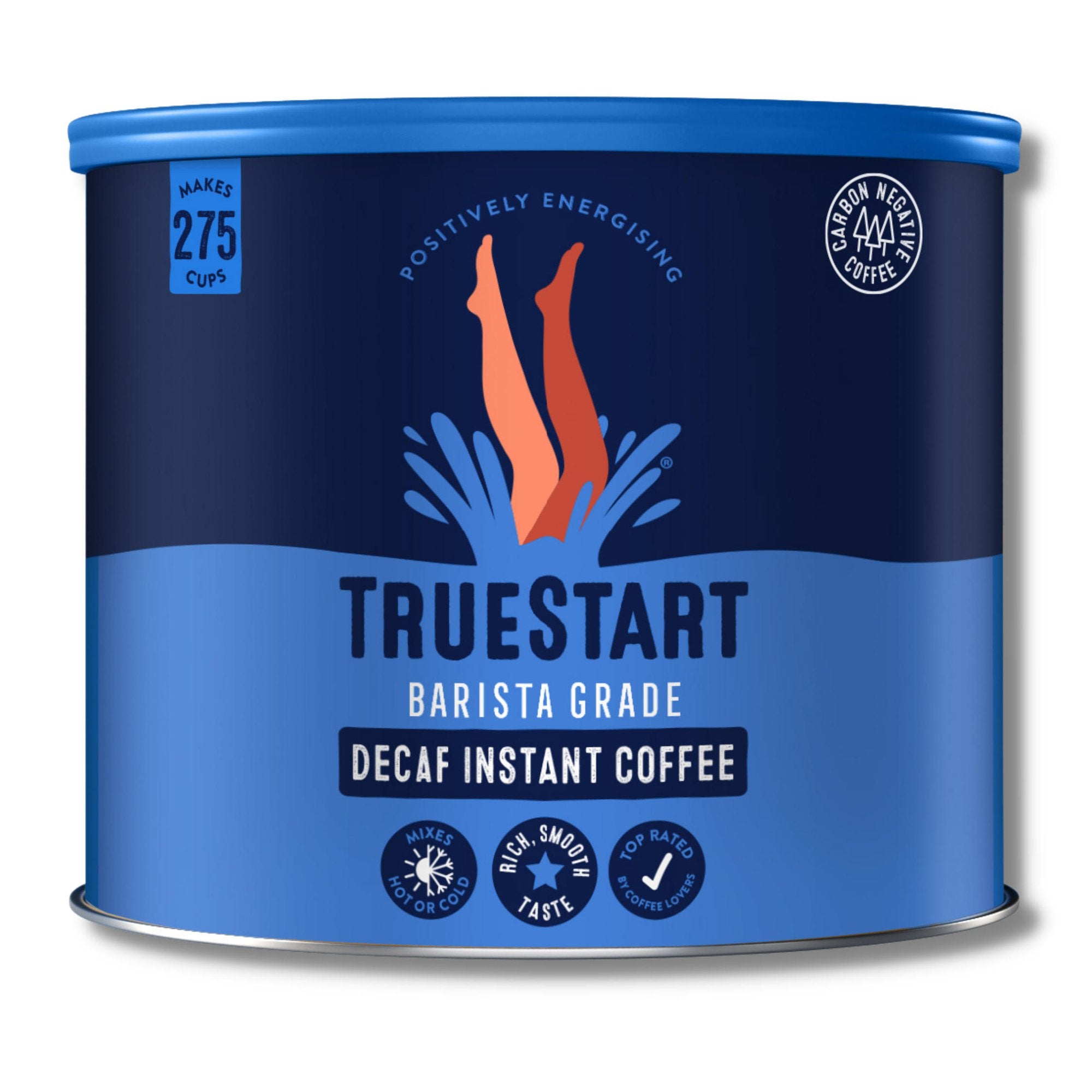 TrueStart Coffee - Barista Grade Decaffeinated Instant Coffee 500g Tin - HBIN500DTUB
