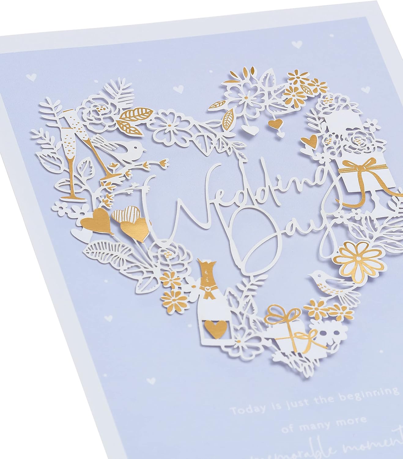 Wedding Card for Him/Her/Friend - Pale Blue Design