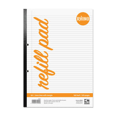 Rhino A4 Refill Pad 320 Page Feint Ruled 6mm With Margin (Pack 3) - SDNM-2 DD